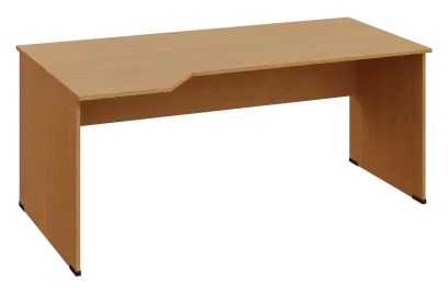 EZL 18 - 184 stůl kancelářský, rohový, levý, dřevěná podnož, deska 18 mm, široký 1800 mm, buk royal